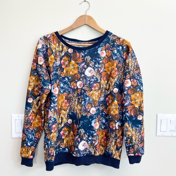 Pull & Bear Neoprene flower sweatshirt - Picture 10 of 10